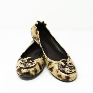 Tory Burch 'Reva' Python Flats | Size 7.5
